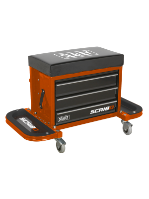 Mechanic's Utility Seat & Toolbox - Orange