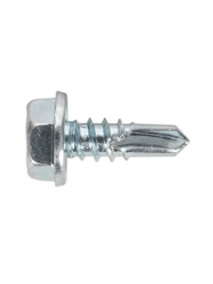Self Drilling Screw 4.8 x 13mm Hex Head Zinc Pack of 100