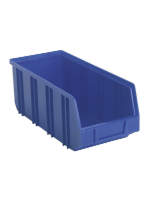 Plastic Storage Bin Deep 145 x 335 x 125mm Blue Pack of 16