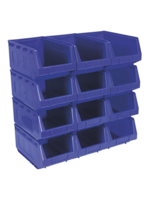 Plastic Storage Bin 210 x 355 x 165mm - Blue Pack of 12