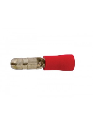 Red Male Bullet Terminal 4mm - Pack 10