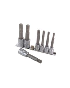 Ribe Socket Bit Set 3/8"D, 1/2"D 7pc