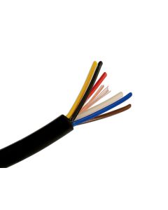 Black 6 & 1 Trailer Cable 8.75A & 17.5mm 30m