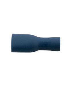 Blue Female Fully Ins. Push-On 6.3mm 100pc