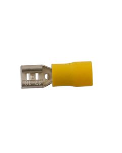 Yellow Female Push-On Terminal 9.5mm 100pc