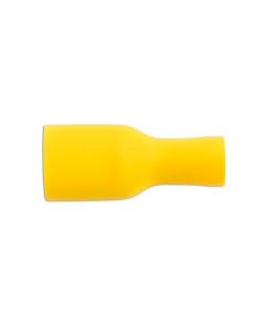 Yellow Female Fully Ins. Push-On 9.5mm 100pc