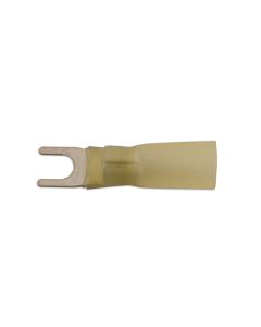 Yellow Heat Shrink Fork Terminal 5.0mm 25pc