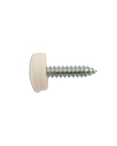 Number Plate Security Screws 6 x 20mm White Cap 100pc