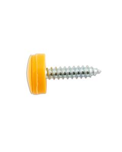 Number Plate Security Screws 6 x 20mm Yellow Cap 100pc