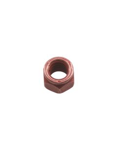 Copper Flashed Nut Slotted Lock M8 x 1.25 x 12mm Hex 5pc