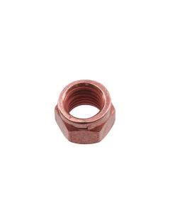 Copper Flashed Nut Slotted Lock M10 x 1.5 x 14mm Hex 5pc