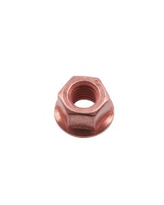 Copper Flashed Nut Flanged M8 x 1.25 x 13mm Hex 5pc
