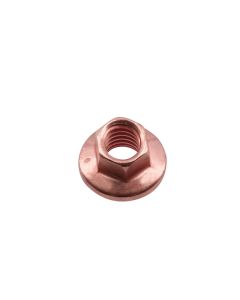 Copper Flashed Nut Flanged & Self Locking M8 x 1.25 x 10mm Hex 5pc