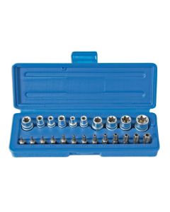 Star Socket & Bit Set 1/4"D, 3/8"D 23pc