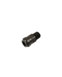 Push-Fit Male Connector 15mm Tube OD to 1/2" BSPT 5pc