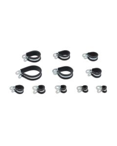 Assorted Rubber Lined P Clips 60pc