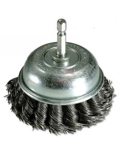 Twist Knot Cup Brush with Quick Chuck 75mm