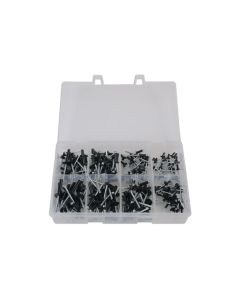 Assorted Popular Black Rivets 200pc