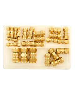 Assorted Imperial Brass Tube Couplings 25pc