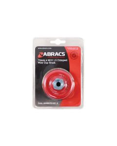 Abracs Crimped Cup Brush 75mm x M10 1.5 Pitch 1pc