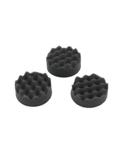 Finishing Corrugated Velcro Black Pad 3pc