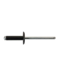 Large Flange Black Rivets 4.0mm x 10mm 100pc