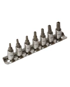 Tamperproof Star* 5-Sided Socket Bit Set 1/4"D 7pc