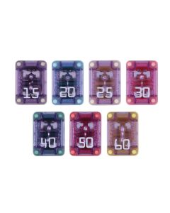 Assorted Slotted M-Case Fuses 7pc