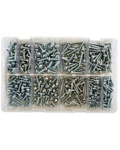 Assorted Self Tapping Pan Pozi Screws 4-10 Box 700pc