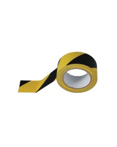 Black & Yellow Barrier Tape 50mm x 33m Adhesive 1pc