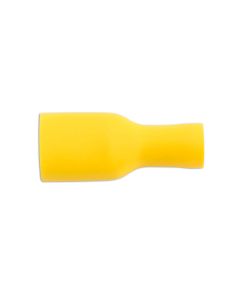 Yellow Fully Insulated Female Push On Terminal 6.3mm 10pc