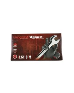Grippaz Medium Black Nitrile Gloves Box 50pc/25 Pairs