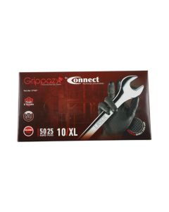 Grippaz XLarge Black Nitrile Gloves Box 50pc/25 Pairs
