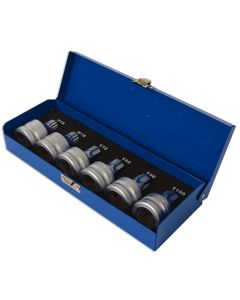 Tamperproof Spline & Star Socket Bit Set 3/4"D 6pc