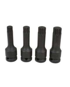 Spline Bit Set 1/2"D 4pc