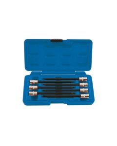 Long Tamperproof Ball End Star Socket Bit Set 1/4"D 7pc