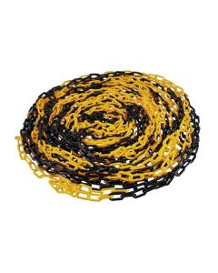 Plastic 6mm Chain 25m (Black/Yellow)
