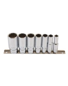 Whitworth Deep Socket Set 3/8"D 7pc