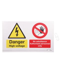 High Voltage/No Admittance Sign