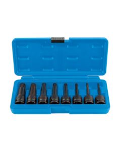 Long Impact Tamperproof Spline Socket Bit Set 1/2"D 8pc