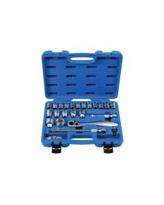 Low Profile Dual Drive Socket Set 1/2"D 24pc