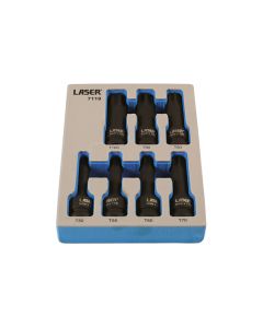 Long Impact Star Socket Bit Set 1/2"D 7pc