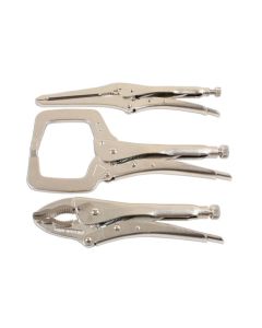 Locking Grip Wrench & Clamp Set 3pc