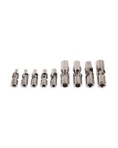 Universal Joint Star Socket Set 1/4"D, 3/8"D 9pc