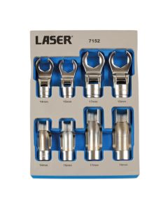 Window Socket & Crows Foot Wrench Set 3/8"D 8pc