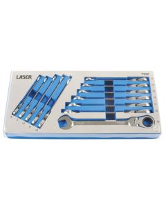 Flexi-Head Ratchet Ring Spanner Set