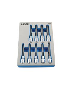 Tamperproof Ribe Socket Bit Set 1/2"D 9pc