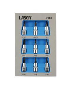 Socket Bit Set 3/8"D 9pc