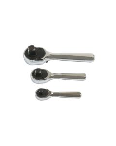 Stubby Ratchet Set 1/4"D, 3/8"D, 1/2"D 3pc