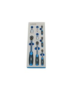 Micro Head Ratchet Set 1/4"D, 3/8"D, 1/2"D 8pc